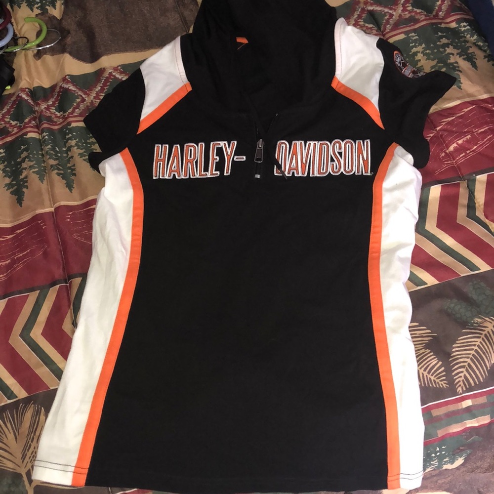 Harley Davidson shirt with hood